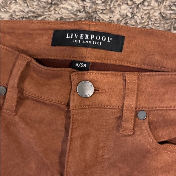 Liverpool Tan Suede Pants - Picture 2 of 3